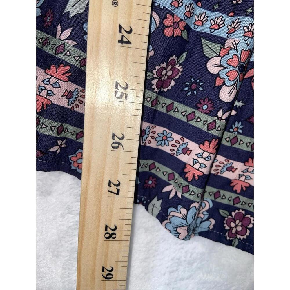 Jaase Dress Extra Small Blue Midi Floral Tiered Boho Floaty Flippy Sleeve NWT - Picture 7 of 8